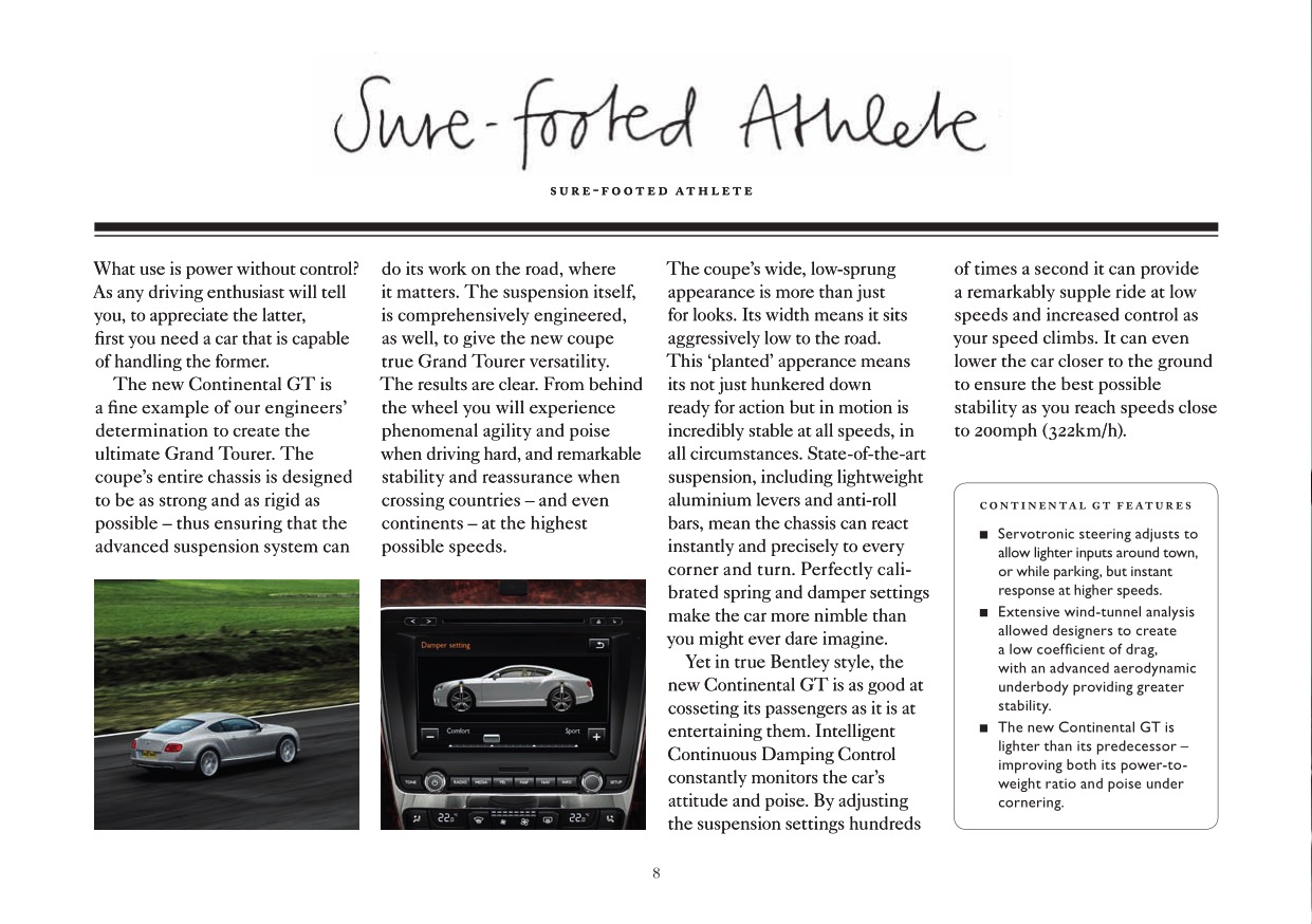2012 Bentley Continental GT Brochure Page 42